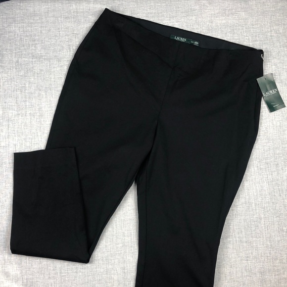 Lauren Ralph Lauren Pants - Ralph Lauren Black Slim Dress Pants Plus Size 16W